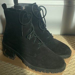 Black water resistant booties, women's size 7.5, Caslon brand